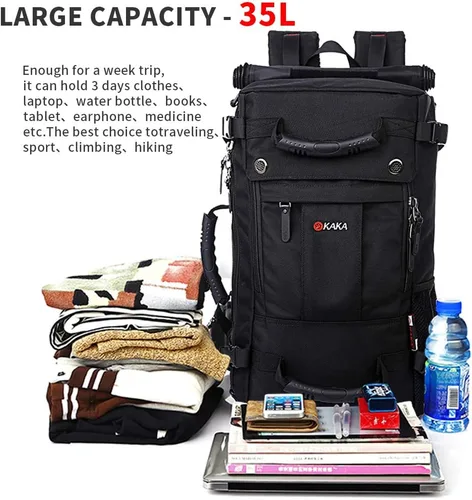 Miniatura 7 de Mochila de viaje para senderismo KAKA, para bolsa de dormir, exteriores, campamento y multipropósito N. 2020.