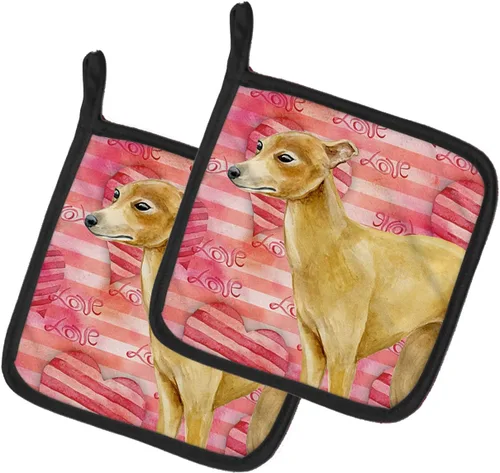 Miniatura 217 de Caroline's Treasures BB9655PTHD - Juego de soportes para ollas de cocina resistentes al calor, almohadillas calientes para horno, 7 1/2 x 7 1/2