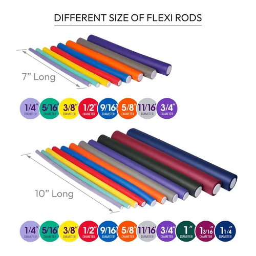 Miniatura 7 de Red by Kiss Flexi Rods - Rizador de pelo sin calor para rizos glamorosos de los años 90, ondas de playa, antideslizantes, estilizador de sueño