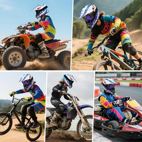 Miniatura 3 de cascos para niños y jóvenes de bicicleta todoterreno, motocross, ATV, BMX, MX, bicicleta todoterreno, casco de motocicleta J-01 con gafas y guantes