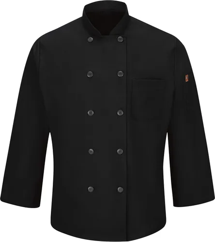 Miniatura 3 de Red Kap Abrigo de chef de manga larga con diez botones para hombre con Mimix y Oilblok
