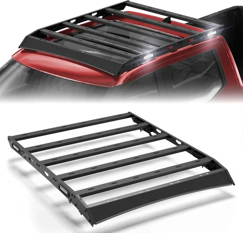 Miniatura 31 de Soporte de techo para Toyota 4Runner 2010-2024 5ª generación, cesta de carga de longitud completa resistente con barras transversales, estante