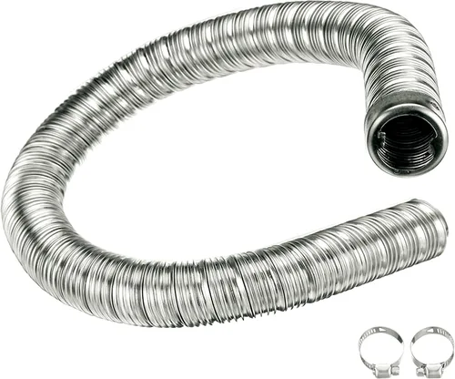 1 paquete de tubo de escape de 22 mm/24 mm de 60 cm/100/200 cm de doble capa para calefacción de aire y diésel con silenciador de escape y tapa para
