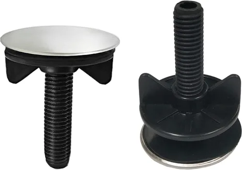 Miniatura 3 de 2 piezas de grifo de cocina cubierta de agujero de fregadero placa de orificio de grifo cubierta de tapón de metal cepillado acero inoxidable