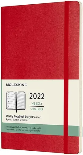 Miniatura 9 de Moleskine Agenda mensual clásica de 12 meses de 2022, tapa suave, grande (5 x 8.25 pulgadas), color negro