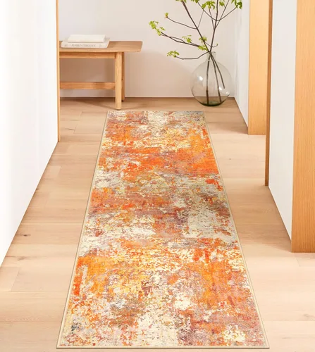 Miniatura 3 de Lahome Alfombra Runner Abstracta Moderna - Alfombras para Pasillo de 2x6 Pies, Alfombras Largas para Baño, Runner Lavable, Alfombra Contemporánea