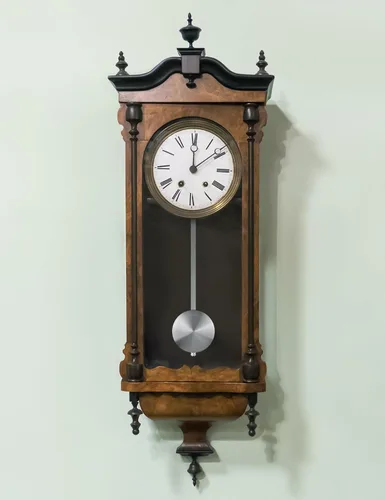 Miniatura 6 de NiHome Reloj de pared de cuarzo Péndulo Reemplazo - Reloj mecánico tradicional de aluminio, péndulo retro de alto brillo (plata)
