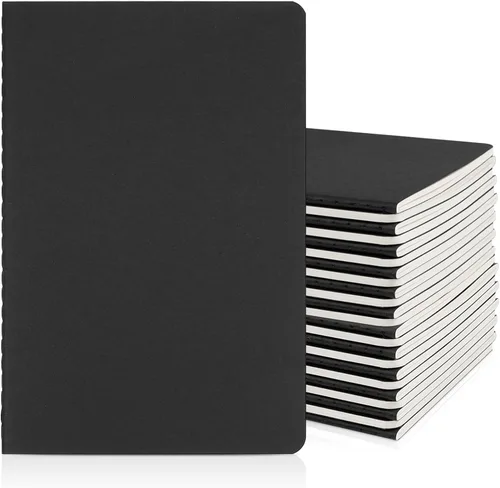 Miniatura 14 de EUSOAR Diarios para cuadernos, paquete de 24 cuadernos A5 de 5.5 x 8.3 pulgadas, 60 páginas/30 hojas de tapa blanda con rayas universitarias, 100