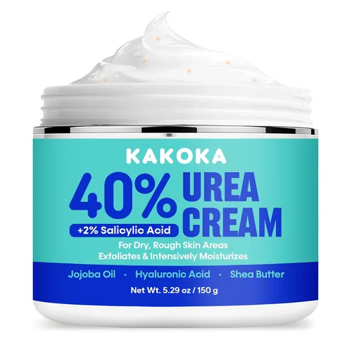 Crema de urea (5.29 onzas), crema de urea al 40 por ciento con ácido salicílico al 2%, crema de pies para talones y pies agrietados secos, para