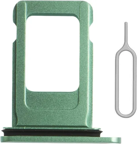 Miniatura 8 de Reemplazo de ranura para bandeja de tarjeta SIM para iPhone 11 (negro) con anillo de goma impermeable y pasador de expulsión
