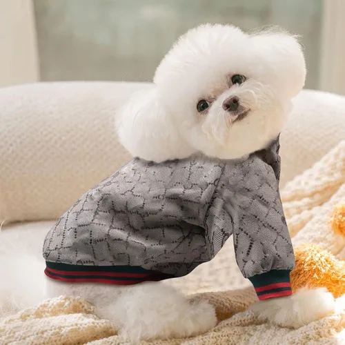 Miniatura 2 de Sudadera con capucha para perro de diseño clásico, abrigo de lujo para cachorros, abrigo cálido para mascotas, diseño de cremallera, ropa Teddy