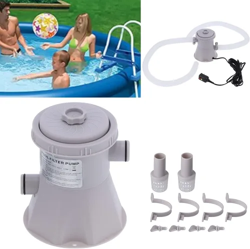 Miniatura 2 de Bomba de filtro de piscina con protección GFCI para piscinas sobre el suelo Cartucho Bomba de filtro de piscina 300GPH Tarifa para piscinas