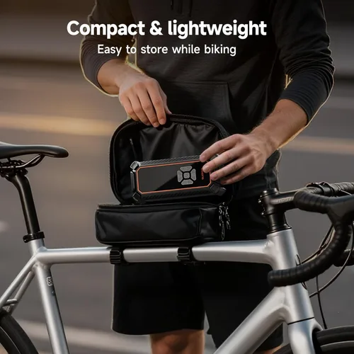 Miniatura 3 de OlarHike Inflador de neumáticos inalámbrico, compresor de aire portátil, bomba de bicicleta de 150 PSI con luz LED y medidor de presión digital