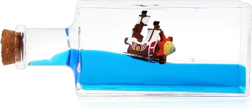 LETINE Thousand Sunny - Decoración sensorial para adultos, diseño de barco pirata de anime insumergible en una botella, mini adorno de movimiento