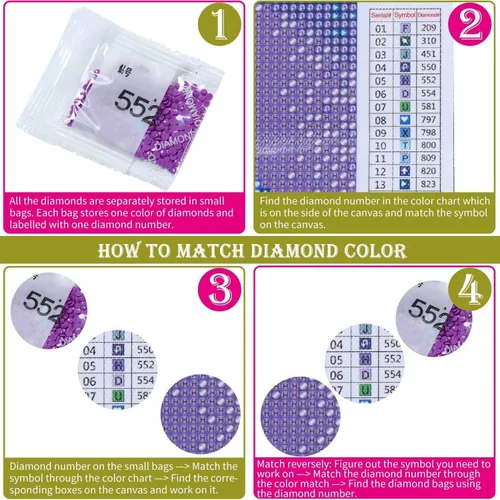 Miniatura 3 de Kits de pintura de diamantes 5D para adultos y niños, animales de taladro completo mapaches en el agujero del árbol, pintura de punto de cruz
