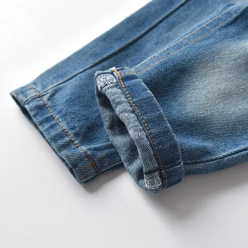 Miniatura 7 de Conjunto de ropa de cumpleaños para bebé niño pequeño, con tirantes, pantalones de mezclilla rasgados