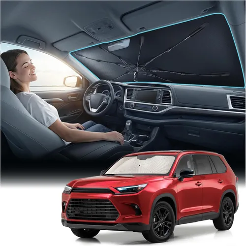 Miniatura 17 de Nmoiss - Parasol para parabrisas Nmoiss - [Escudo térmico con revestimiento de vinilo] Protege el automóvil de los rayos solares y daños por calor