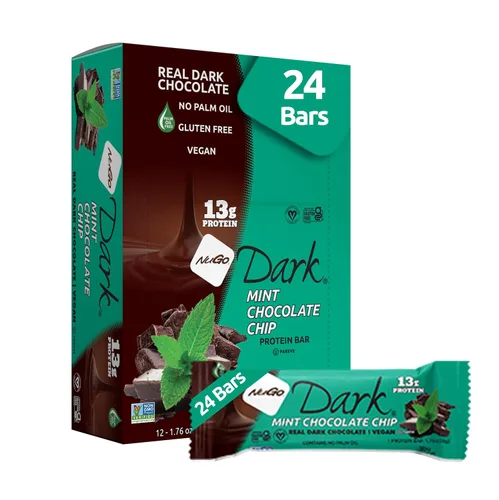 Miniatura 19 de NuGo Dark, caja variada de muestra, barra de proteínas veganas de 0.47-0.31 onzas, sin gluten, 12 CT