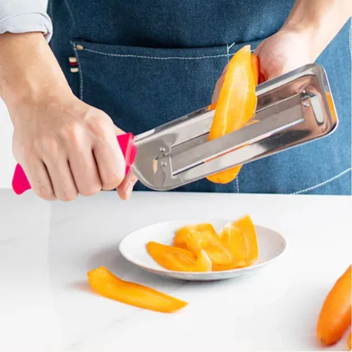 Miniatura 3 de Cortador de acero inoxidable de doble capa, triturador de cuchillos de verduras de cocina, cortador de repollo, trituradora de repollo para ensalada