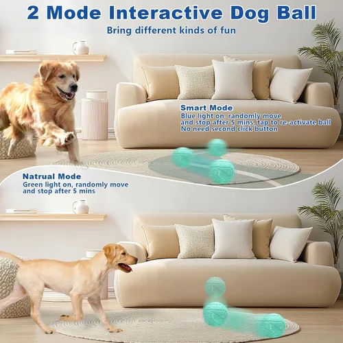 Miniatura 4 de Magicorange Juguetes interactivos para perros, juguetes automáticos de bolas rodantes para perros, pelotas de tenis con efecto rodante para perros