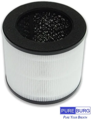 Miniatura 4 de PUREBURG Filtros de repuesto AF1 compatibles con purificadores de aire BLACK+DECKER BAPT01 y BAPT02, paquete de 2 unidades H13 HEPA de 3 etapas
