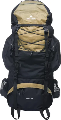 Miniatura 11 de Teton - Mochila con marco interno Scout de 55L para senderismo, camping, mochilero, viajes, cubierta de lluvia incluida, Huckleberry Arándano
