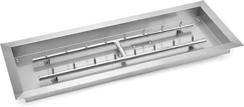 Miniatura 8 de Stanbroil Bandeja Quemador de Chorro Rectangular Mejorada para Hoguera de 24" x 8", Acero Inoxidable 304 Gas Natural y Propano para Hoguera