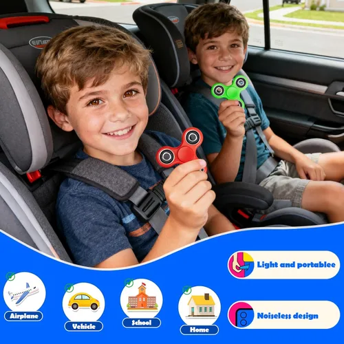 Miniatura 5 de SCIONE Fidget Spinners - Paquete de 5 juguetes sensoriales para aliviar el estrés para adultos y niños, juguetes para reducir la ansiedad, rellenos