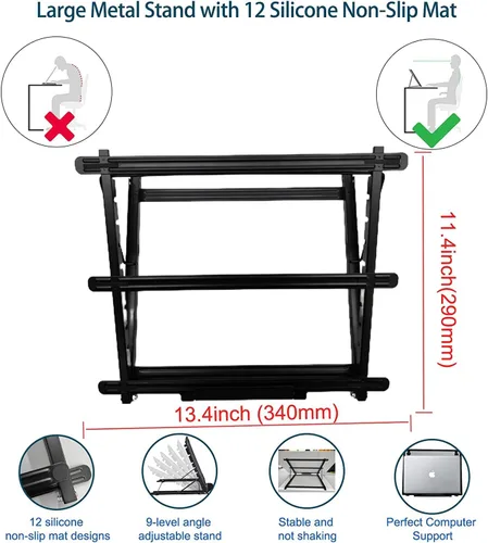 Miniatura 3 de WELZK Tablero de luz de pintura de diamante A3, con soporte de metal grande, L: 18.5 × W: 13.6 pulgadas, almohadilla de luz grande para pintura