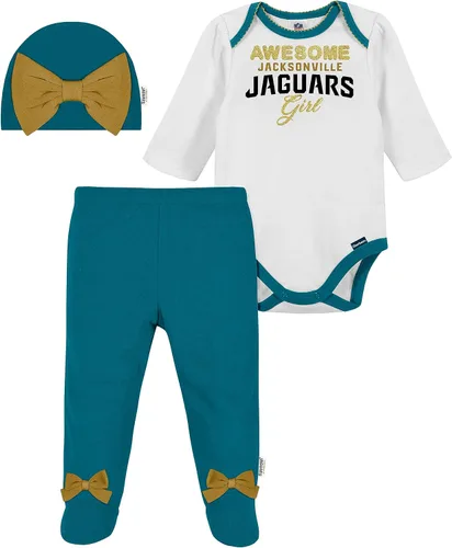 Miniatura 11 de NFL Conjunto de enterizo, pantalón con pies y gorro de 3 piezas para bebé niña Alternativa 2
