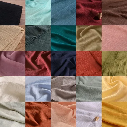 Miniatura 3 de Queenbox Tela de lino de algodón sólido de 19.7 x 53 pulgadas, tela de costura fina lisa hecha a mano para vestidos, ropa, manualidades, color negro