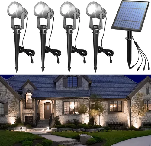 Miniatura 10 de APONUO Focos Solares - Luces Solares 2 en 1 para Paisaje de Exterior con Iluminación Ascendente, del Atardecer al Amanecer, IP65 Impermeable, Cable