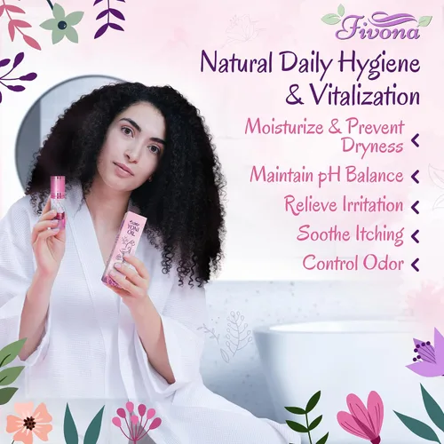Miniatura 4 de Fivona Yoni Oil Natural pH equilibrado para el cuidado femenino calmante - Mezcla de aceites esenciales - Mezcla de aceites hidratantes para control