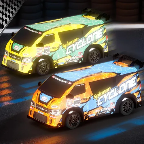 Miniatura 5 de Coche RC de Deriva Escala 1:24 Vehículo de Control Remoto 25KM/H(Pico) 4WD con Deriva, Coche RC de Deriva JDM con Luces LED Batería Recargable USB