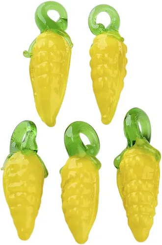 Miniatura 6 de Colgantes de lámparas de frutas y verduras para bricolaje, Vidrio Perla