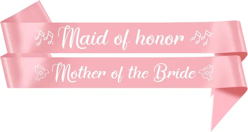 Miniatura 10 de Juego de bandas de despedida de soltera de oro rosa para despedida de soltera, decoración de boda para la madre de la novia y dama de honor, Oro Rosa
