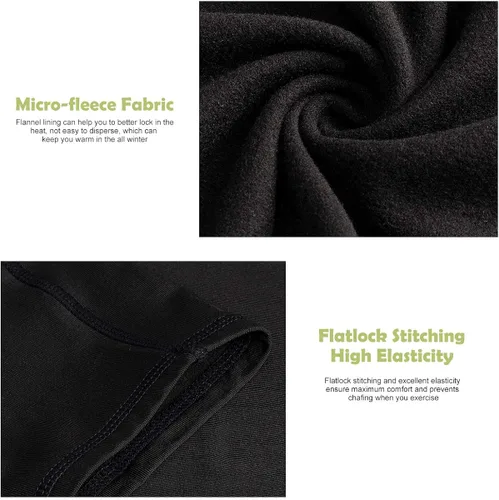 Miniatura 5 de Conjunto de ropa interior térmica para hombre forro polar de invierno capa base de pantalones largos secado rápido térmico para caza esquí