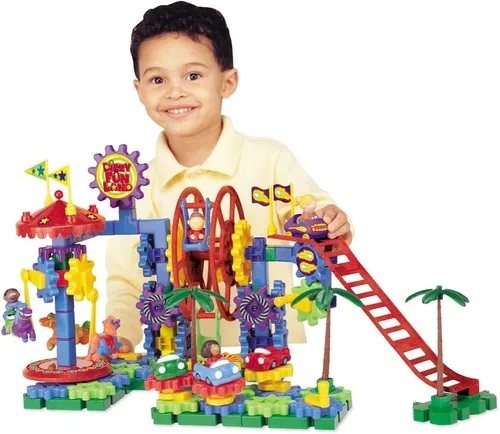 Miniatura 5 de Learning Resources Gears! Gears! Gears! Dizzy Fun Land, juego de juguetes de engranajes motorizados, engranajes para niños, ingeniería para niños