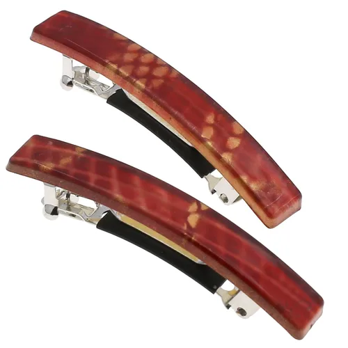 Miniatura 17 de Camila Paris CP3074 - Pinzas de pelo francés para niñas, juego de 2 pinzas de metal de goma beige, agarre fuerte, antideslizantes, accesorios