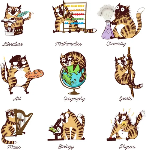 Sellos transparentes para hacer tarjetas, gatos funky nueve temas, disciplinas, fondo, sellos de goma transparente para diario de viñetas, álbum de