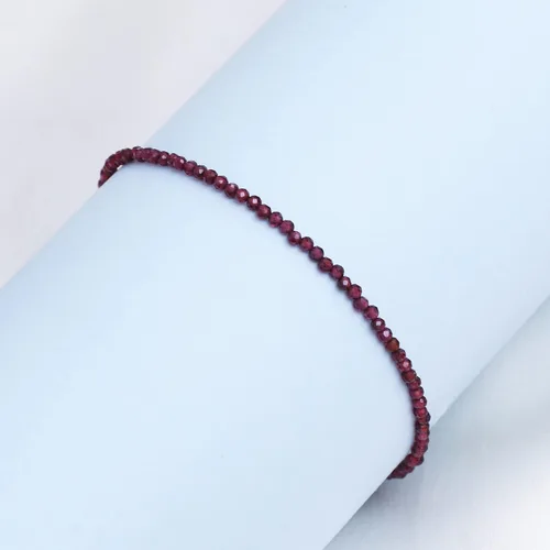 Miniatura 31 de Gempires - Tobillera ligera hecha a mano con cuentas, diseño clásico, hipoalergénica, chapada en plata de 11 pulgadas, regalo único para uso diario