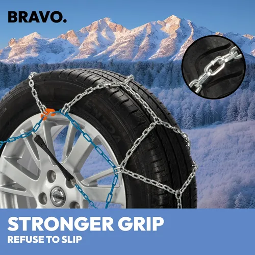 Miniatura 8 de Cadenas de nieve para automóvil, SUV, camión y camioneta, cadenas de neumáticos de emergencia universales, compatibles con ancho de neumático 180