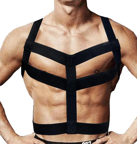 Arnés de nylon fuerte del pecho del cuerpo de los hombres del apoyo elástico del apoyo del club desgaste trajes