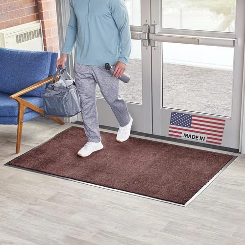 Miniatura 11 de Consolidated Plastics Tapete económico para interiores y exteriores con parte trasera de goma antideslizante, absorbe el agua, alfombra resistente