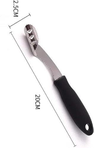 Miniatura 4 de Yiasangly Jalapeño - Descorazonador de pimienta de acero inoxidable, herramienta de cocina con rebanada dentada y mango de goma para barbacoa