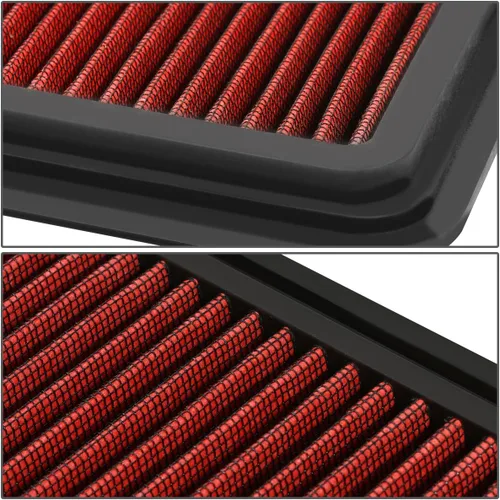 Miniatura 3 de Compatible con Mazda 2 1.5L Filtro de aire de repuesto reutilizable y lavable de alto flujo (negro)