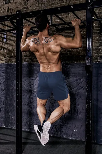 Miniatura 3 de COOFANDY Paquete de 2 pantalones cortos de entrenamiento de gimnasio para hombre, pantalones de malla ligeros para culturismo, entrenamiento