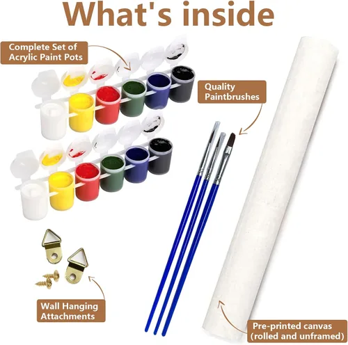 Miniatura 7 de Kit personalizado de pintura por números para adultos, lienzo personalizado de pintura al óleo para personalizar tus imágenes, pinturas de color por