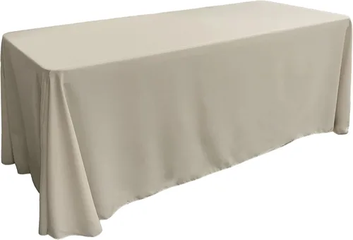 Miniatura 16 de LA Linen Mantel rectangular lavable de popelín de poliéster, resistente a las manchas y a las arrugas, cubierta de mesa 60x84, mantel de tela