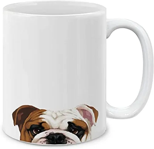 MUGBREW Taza de té de cerámica Bulldog Inglés, 11 onzas English Bulldog